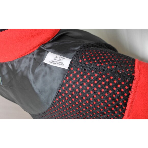 Descente International Red Black Fleece Zip Front Vest - Men's L - Picture 6 of 7